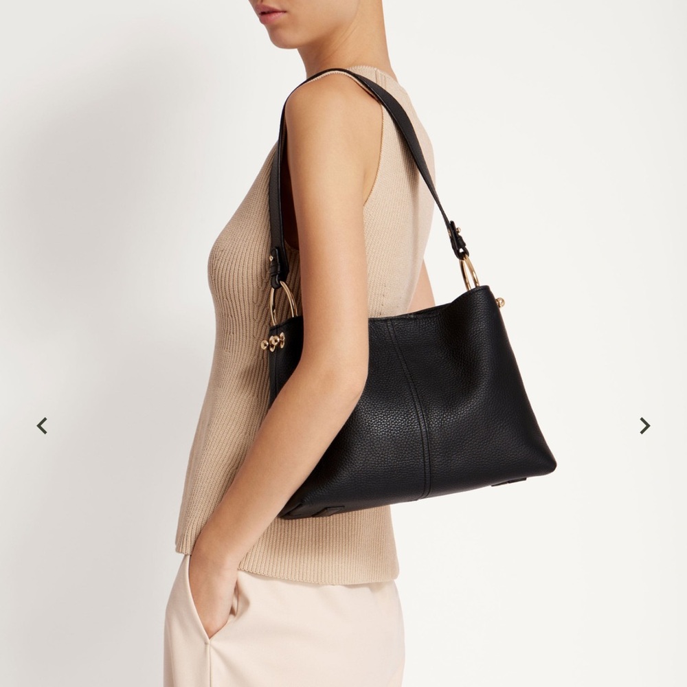 Strathberry Lana Hobo Bag - Leather Black Shoulder Bag